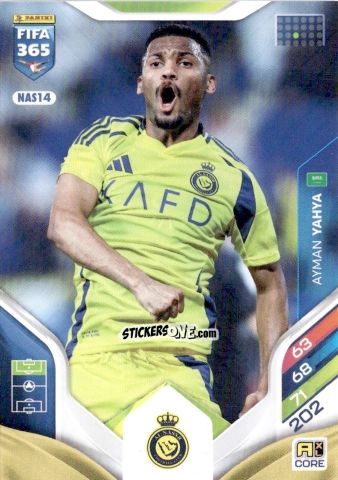 Sticker Ayman Yahya - Fifa 365: 2025-2026. Adrenalyn Xl n. NAS14 - Panini