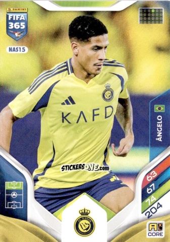 Cromo Ángelo - Fifa 365: 2025-2026. Adrenalyn Xl n. NAS15 - Panini