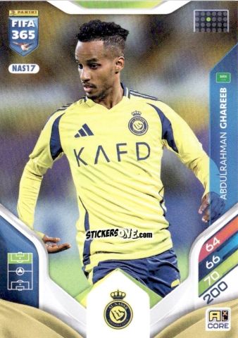 Cromo Abdul Rahman Ghareeb - Fifa 365: 2025-2026. Adrenalyn Xl n. NAS17 - Panini