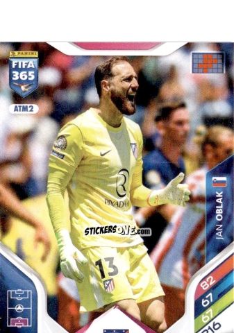 Sticker Jan Oblak - Fifa 365: 2025-2026. Adrenalyn Xl n. ATM2 - Panini