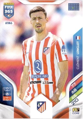 Figurina Clement Lenglet - Fifa 365: 2025-2026. Adrenalyn Xl n. ATM6 - Panini