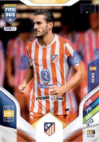Cromo Koke - Fifa 365: 2025-2026. Adrenalyn Xl n. ATM11 - Panini