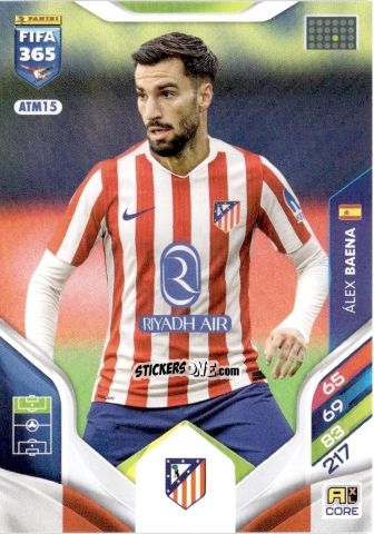 Figurina Álex Baena - Fifa 365: 2025-2026. Adrenalyn Xl n. ATM15 - Panini