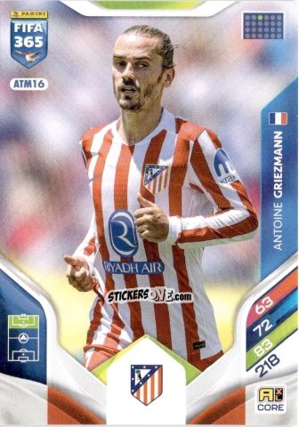 Sticker Antoine Griezmann - Fifa 365: 2025-2026. Adrenalyn Xl n. ATM16 - Panini