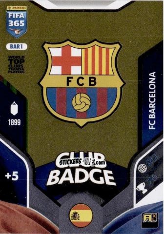 Sticker Club Badge - Fifa 365: 2025-2026. Adrenalyn Xl n. BAR1 - Panini