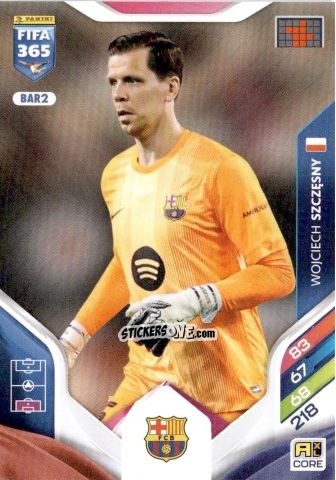 Sticker Wojciech Szczesny - Fifa 365: 2025-2026. Adrenalyn Xl n. BAR2 - Panini
