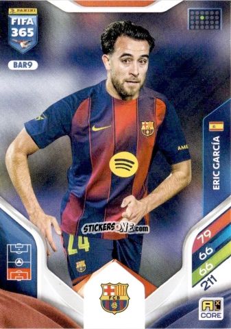 Cromo Eric García - Fifa 365: 2025-2026. Adrenalyn Xl n. BAR9 - Panini