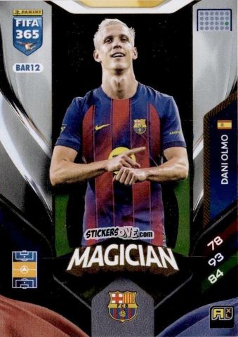 Cromo Dani Olmo - Fifa 365: 2025-2026. Adrenalyn Xl n. BAR12 - Panini