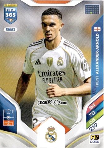 Figurina Trent Alexander-Arnold - Fifa 365: 2025-2026. Adrenalyn Xl n. RMA3 - Panini