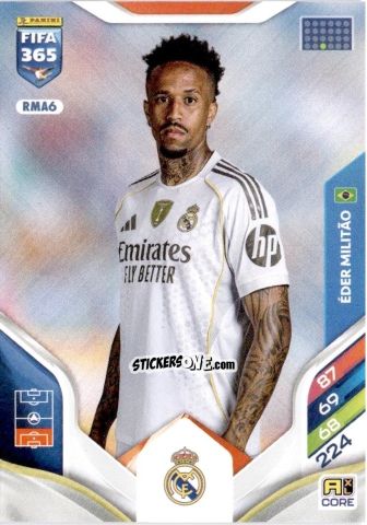 Figurina Éder Militão - Fifa 365: 2025-2026. Adrenalyn Xl n. RMA6 - Panini
