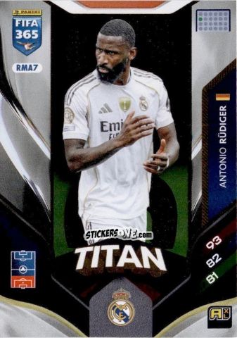 Cromo Antonio Rüdiger - Fifa 365: 2025-2026. Adrenalyn Xl n. RMA7 - Panini