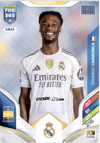 Sticker Eduardo Camavinga - Fifa 365: 2025-2026. Adrenalyn Xl n. RMA9 - Panini