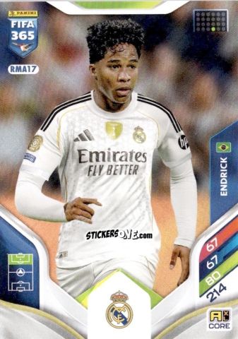 Figurina Endrick - Fifa 365: 2025-2026. Adrenalyn Xl n. RMA17 - Panini