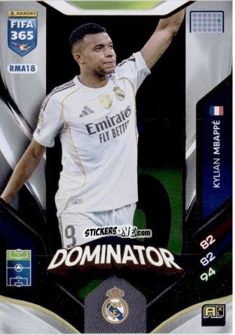 Sticker Kylian Mbappé - Fifa 365: 2025-2026. Adrenalyn Xl n. RMA18 - Panini