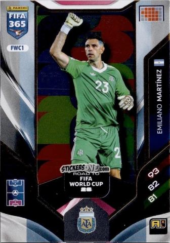 Figurina Emiliano Martínez - Fifa 365: 2025-2026. Adrenalyn Xl n. FWC1 - Panini