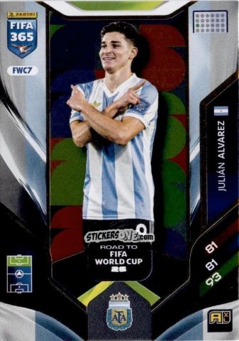 Cromo Julián Álvarez - Fifa 365: 2025-2026. Adrenalyn Xl n. FWC7 - Panini