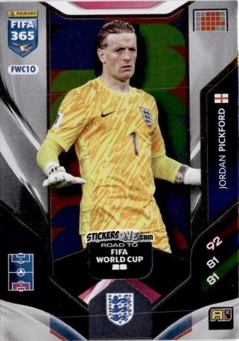Sticker Jordan Pickford - Fifa 365: 2025-2026. Adrenalyn Xl n. FWC10 - Panini