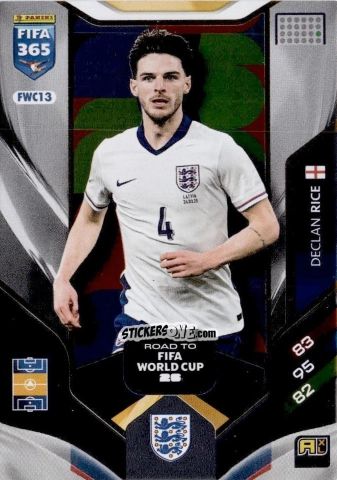 Cromo Declan Rice - Fifa 365: 2025-2026. Adrenalyn Xl n. FWC13 - Panini