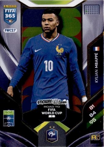 Sticker Kylian Mbappé - Fifa 365: 2025-2026. Adrenalyn Xl n. FWC27 - Panini