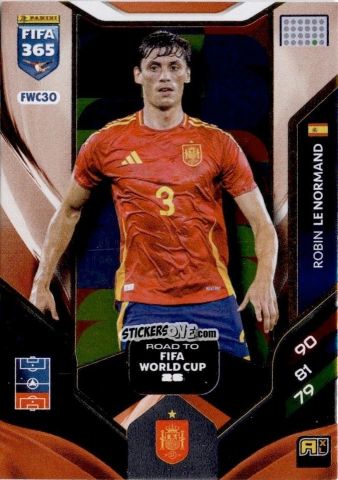 Sticker Robin Le Normand - Fifa 365: 2025-2026. Adrenalyn Xl n. FWC30 - Panini