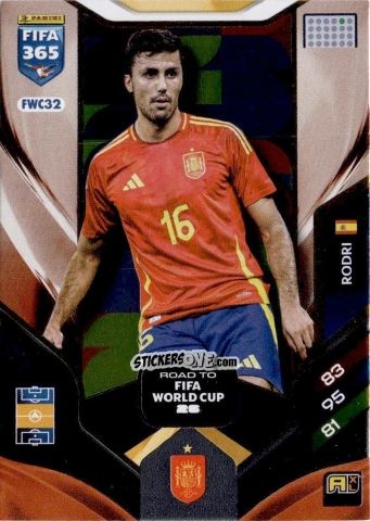 Figurina Rodri - Fifa 365: 2025-2026. Adrenalyn Xl n. FWC32 - Panini