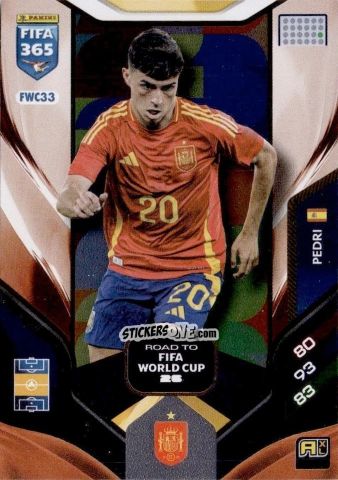 Sticker Pedri - Fifa 365: 2025-2026. Adrenalyn Xl n. FWC33 - Panini