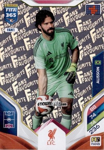 Cromo Alisson - Fifa 365: 2025-2026. Adrenalyn Xl n. FAN1 - Panini
