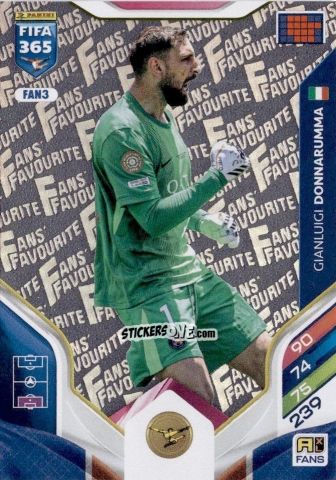 Sticker Gianluigi Donnarumma - Fifa 365: 2025-2026. Adrenalyn Xl n. FAN3 - Panini
