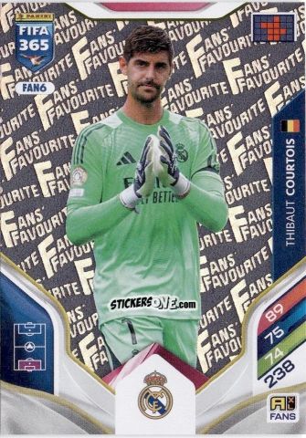 Figurina Thibaut Courtois - Fifa 365: 2025-2026. Adrenalyn Xl n. FAN6 - Panini