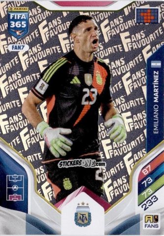 Figurina Emiliano Martínez - Fifa 365: 2025-2026. Adrenalyn Xl n. FAN7 - Panini