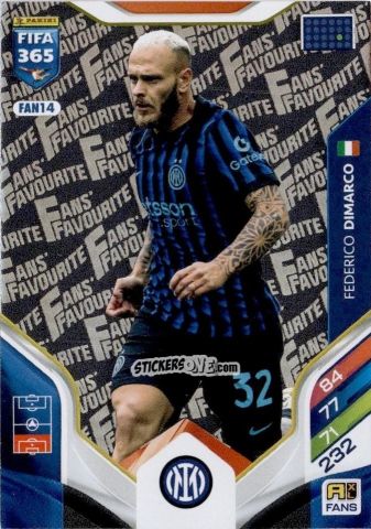 Sticker Federico Dimarco - Fifa 365: 2025-2026. Adrenalyn Xl n. FAN14 - Panini