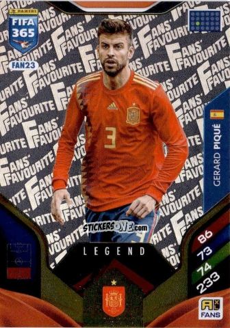 Sticker Gerard Piqué - Fifa 365: 2025-2026. Adrenalyn Xl n. FAN23 - Panini