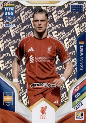 Cromo Florian Wirtz - Fifa 365: 2025-2026. Adrenalyn Xl n. FAN25 - Panini