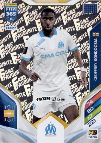 Sticker Geoffrey Kondogbia - Fifa 365: 2025-2026. Adrenalyn Xl n. FAN27 - Panini