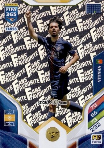 Cromo Vitinha - Fifa 365: 2025-2026. Adrenalyn Xl n. FAN28 - Panini
