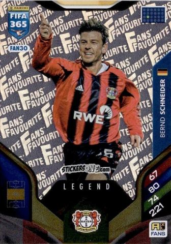 Sticker Bernd Schneider - Fifa 365: 2025-2026. Adrenalyn Xl n. FAN30 - Panini