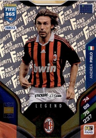 Sticker Andrea Pirlo - Fifa 365: 2025-2026. Adrenalyn Xl n. FAN33 - Panini