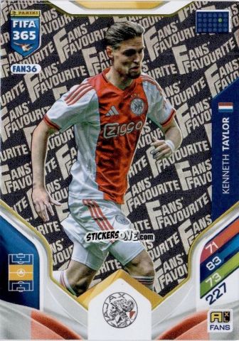 Cromo Kenneth Taylor - Fifa 365: 2025-2026. Adrenalyn Xl n. FAN36 - Panini