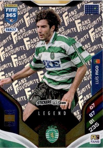 Cromo Luis Figo - Fifa 365: 2025-2026. Adrenalyn Xl n. FAN37 - Panini