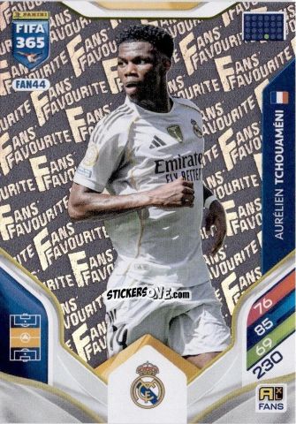 Cromo Aurélian Tchouaméni - Fifa 365: 2025-2026. Adrenalyn Xl n. FAN44 - Panini
