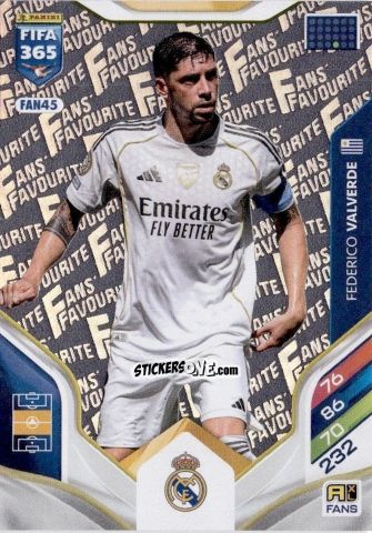 Sticker Federico Valverde - Fifa 365: 2025-2026. Adrenalyn Xl n. FAN45 - Panini