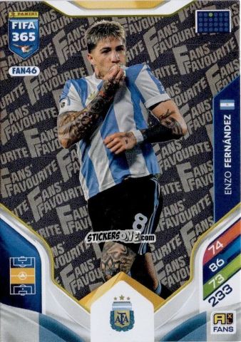 Sticker Enzo Fernández - Fifa 365: 2025-2026. Adrenalyn Xl n. FAN46 - Panini