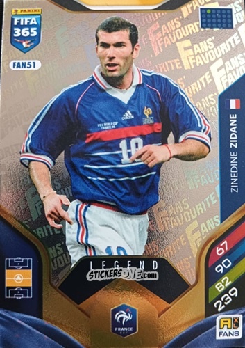 Figurina Zinedine Zidane - Fifa 365: 2025-2026. Adrenalyn Xl n. FAN51 - Panini