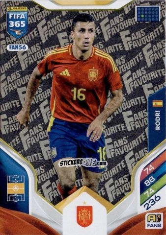 Figurina Rodri - Fifa 365: 2025-2026. Adrenalyn Xl n. FAN56 - Panini