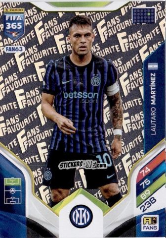 Figurina Lautaro Martínez - Fifa 365: 2025-2026. Adrenalyn Xl n. FAN63 - Panini