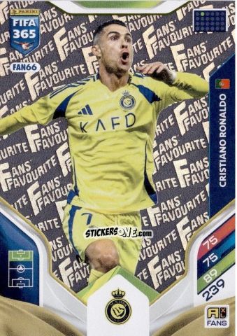 Figurina Cristiano Ronaldo - Fifa 365: 2025-2026. Adrenalyn Xl n. FAN66 - Panini