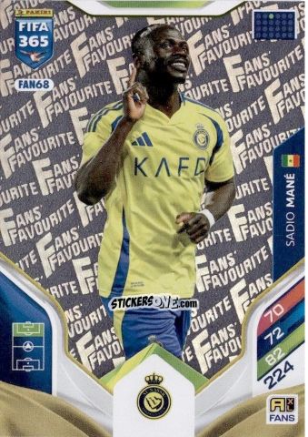 Cromo Sadio Mané - Fifa 365: 2025-2026. Adrenalyn Xl n. FAN68 - Panini