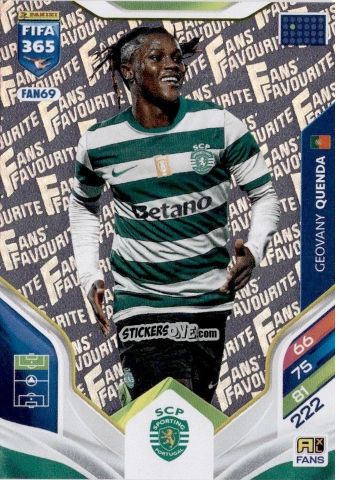Cromo Geovany Quenda - Fifa 365: 2025-2026. Adrenalyn Xl n. FAN69 - Panini