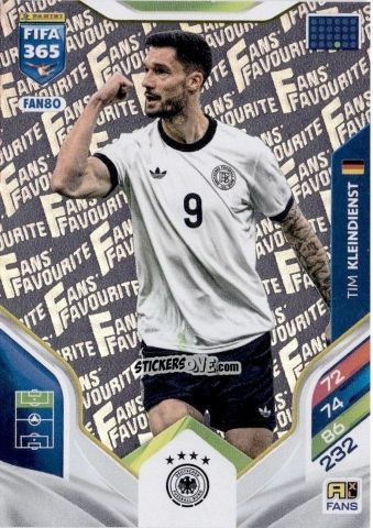Cromo Tim Kleindienst - Fifa 365: 2025-2026. Adrenalyn Xl n. FAN80 - Panini