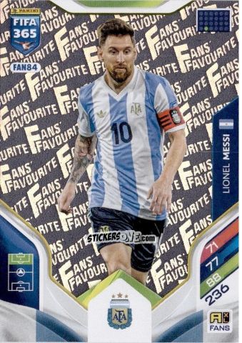 Cromo Lionel Messi - Fifa 365: 2025-2026. Adrenalyn Xl n. FAN84 - Panini